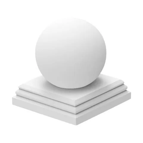 Arnö 26064 Jabo Stolplock med knopp, vitt 155x155 mm Lågt pris